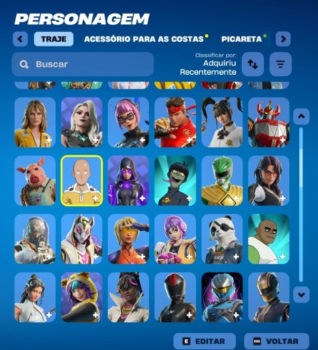 Conta Fortnite com umas skin, vários passes (muitas skins de anime)
