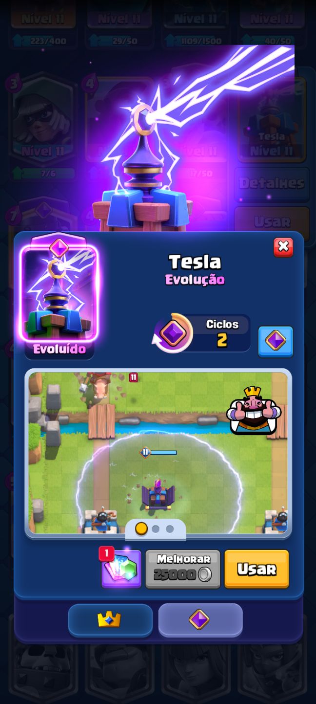 Conta Clash Royale, 4 anos com evolutivas