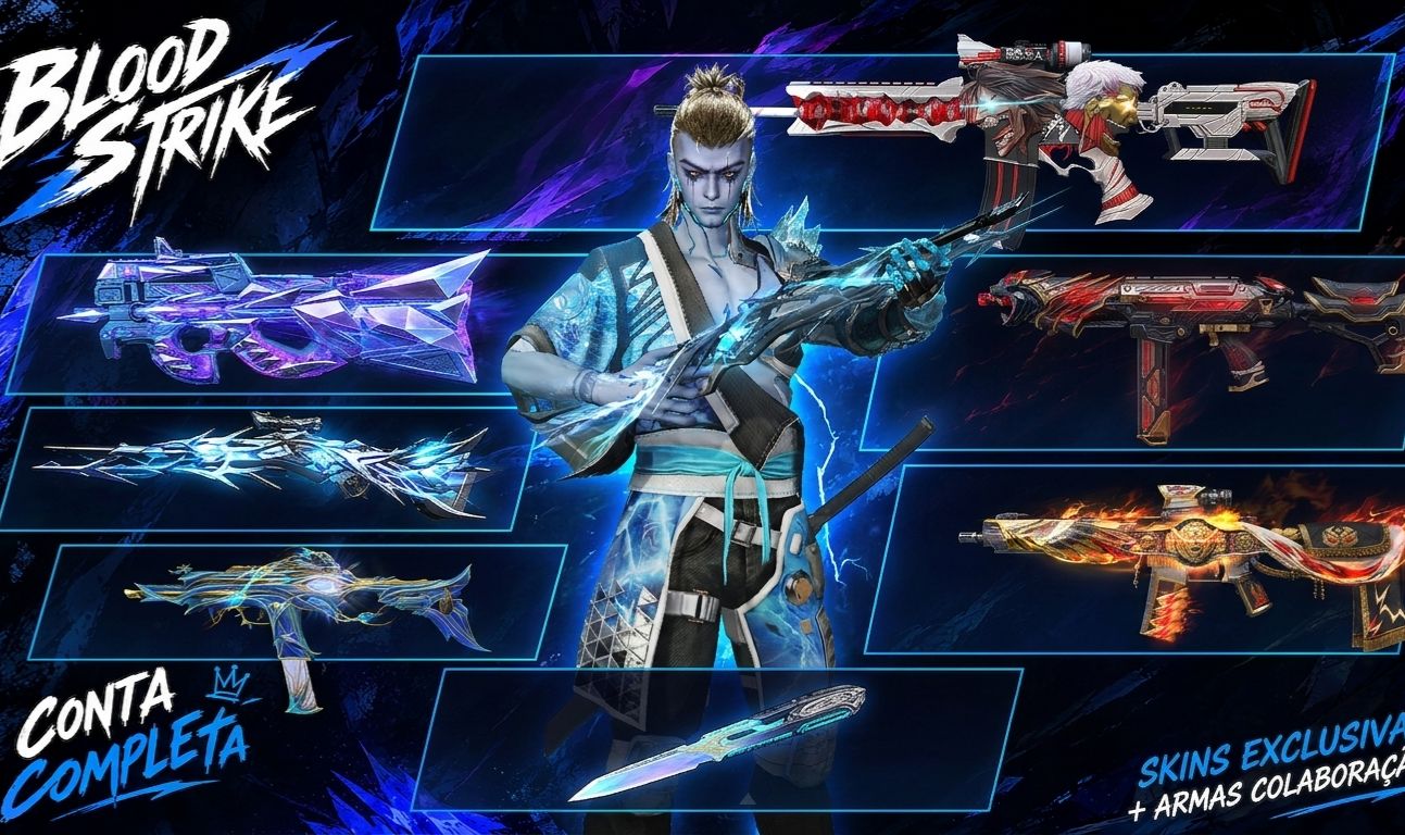 CONTA BLOOD STRIKE | DIAMANTE III | P90 FENDA FANTASMA + M4A1 ESPECTRO VIOLETA