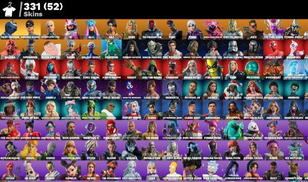 Conta fornite competitivo, 300+ skins, pronto pra camp, pode rir, 400+ picaretas