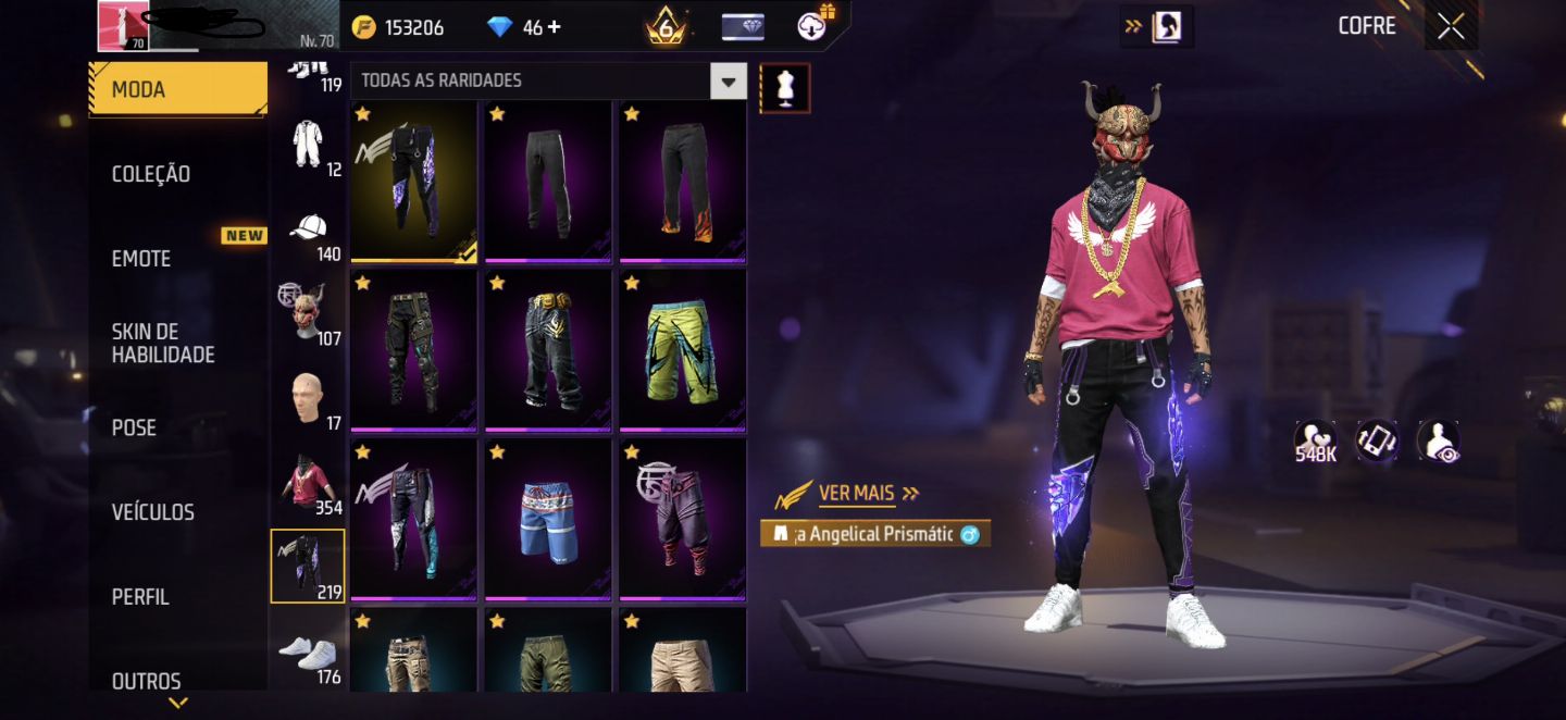 Conta Free Fire Com Os 3 Primeiros Passes e Angelical Nova!!