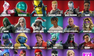 1 x 32 Skins GWENPOOL | WAR MACHINE | DOOM | EMMA FROST | SANTA DOGG