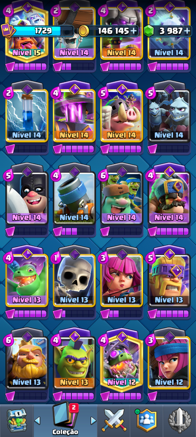 CONTA CLASH ROYALE 12300K TROFÉUS LVL 16