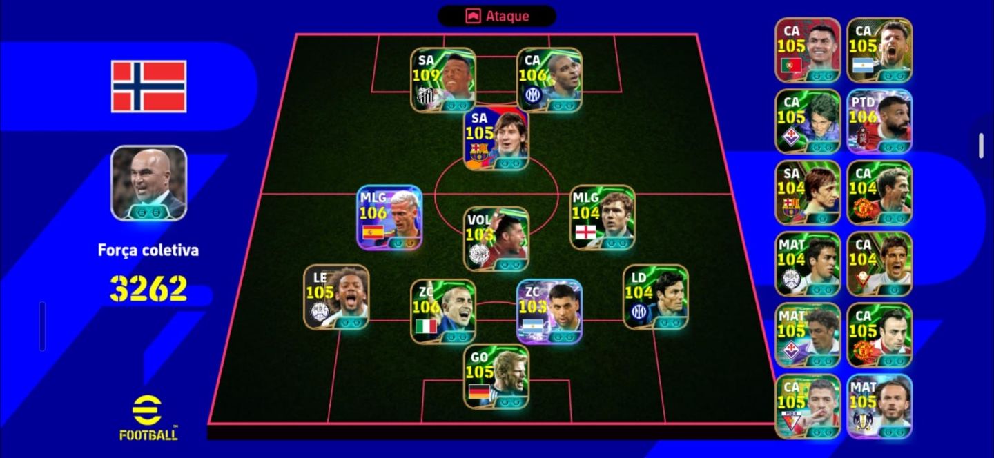 CONTA EFOOTBALL MOBILE FORÇA COLETIVA 3262