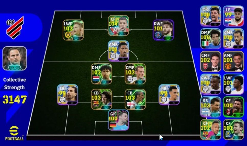 CONTA DE EFOOTBALL C/ SUÁREZ, PUYOL, FERDINAND, RIJKAARD, SNEIJDER, MESSI 3147