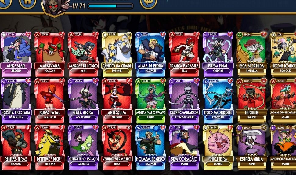 SKULLGIRLS NÍVEL 71