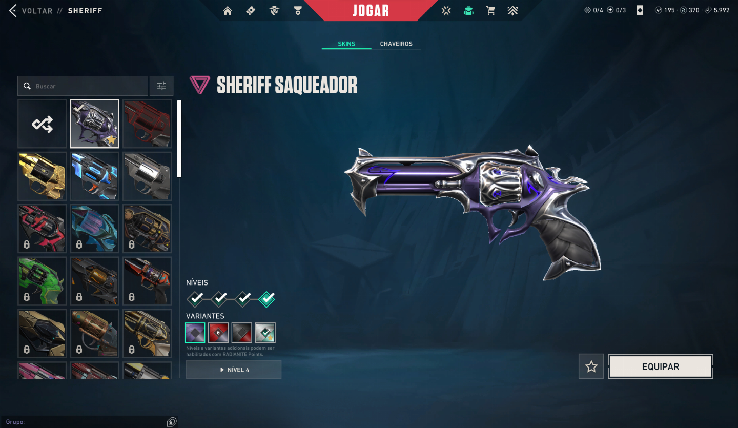 Conta Valorant com Diversas Skins atual elo diamante 1