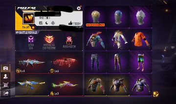 CONTA DE FREE FIRE MUITO GEMADA FULL ARMA ATRIBUTADA (PRIME 5 COM 517 PEITORAIS)