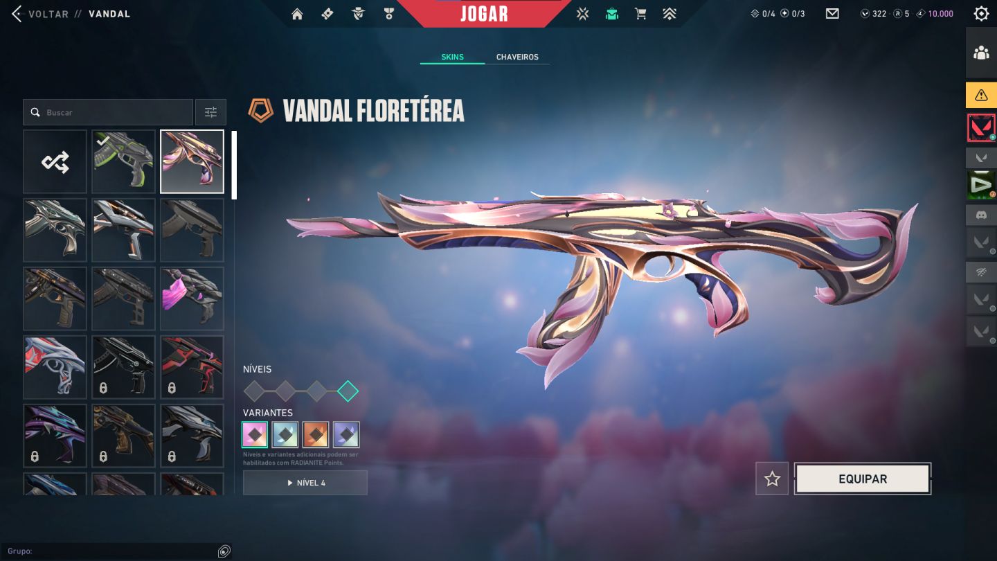 CONTA VALORANT | 12 SKINS MELHORES SKINS | RGX + KARAMBIT SUBLIME + XENOCAÇADORA