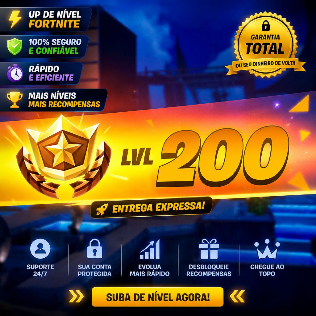 UP DE LEVEL NO FORTNITE | SERVIÇO SEGURO