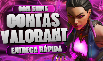 CONTAS COM SKIN VALORANT | 80% DE DESCONTO!