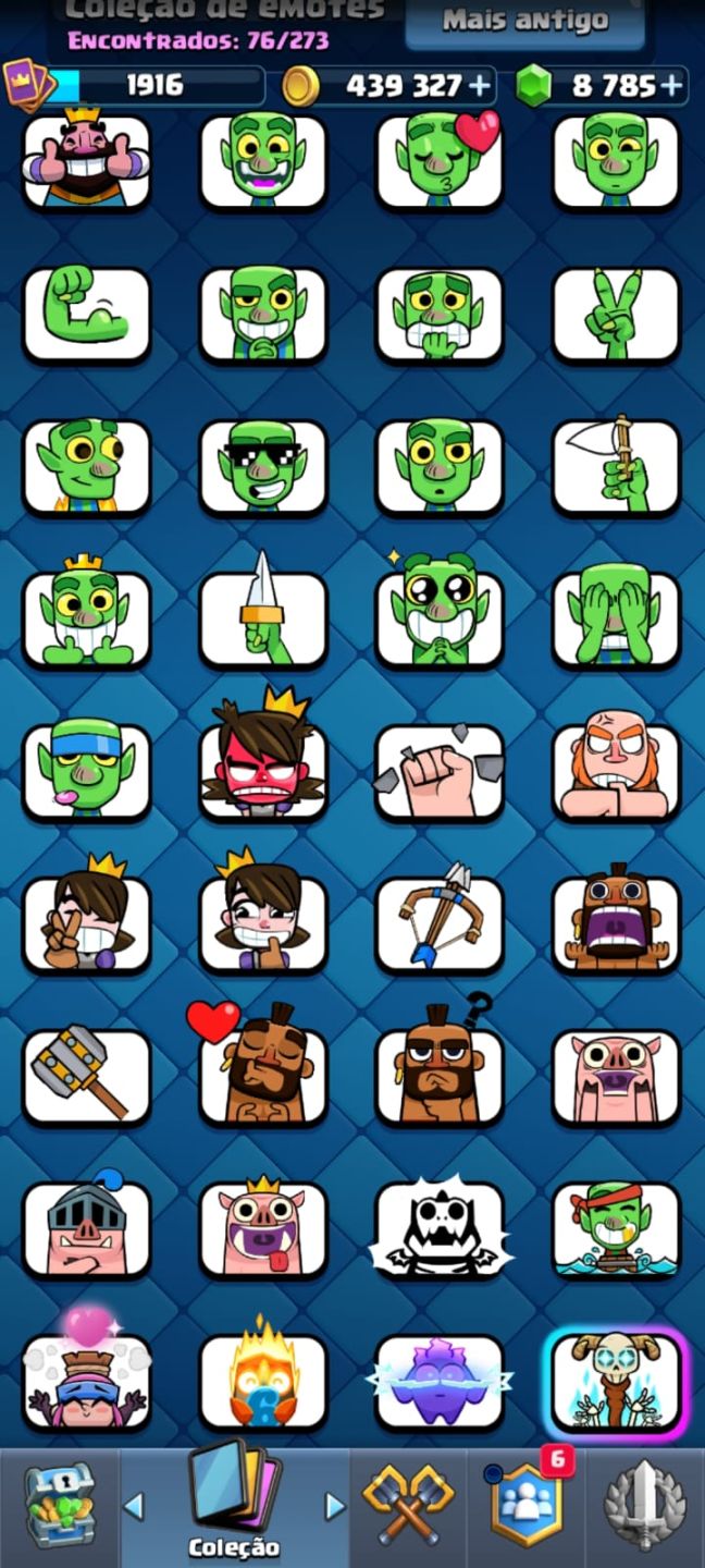 Clash Royale rei nível 16 + 8700 gemas + Full cartas + Evoluções + Heróis e mt++