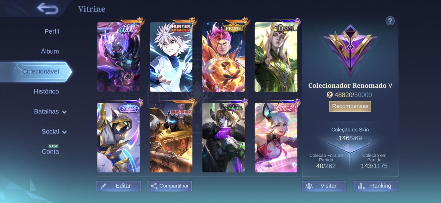 Conta mobile legends killua