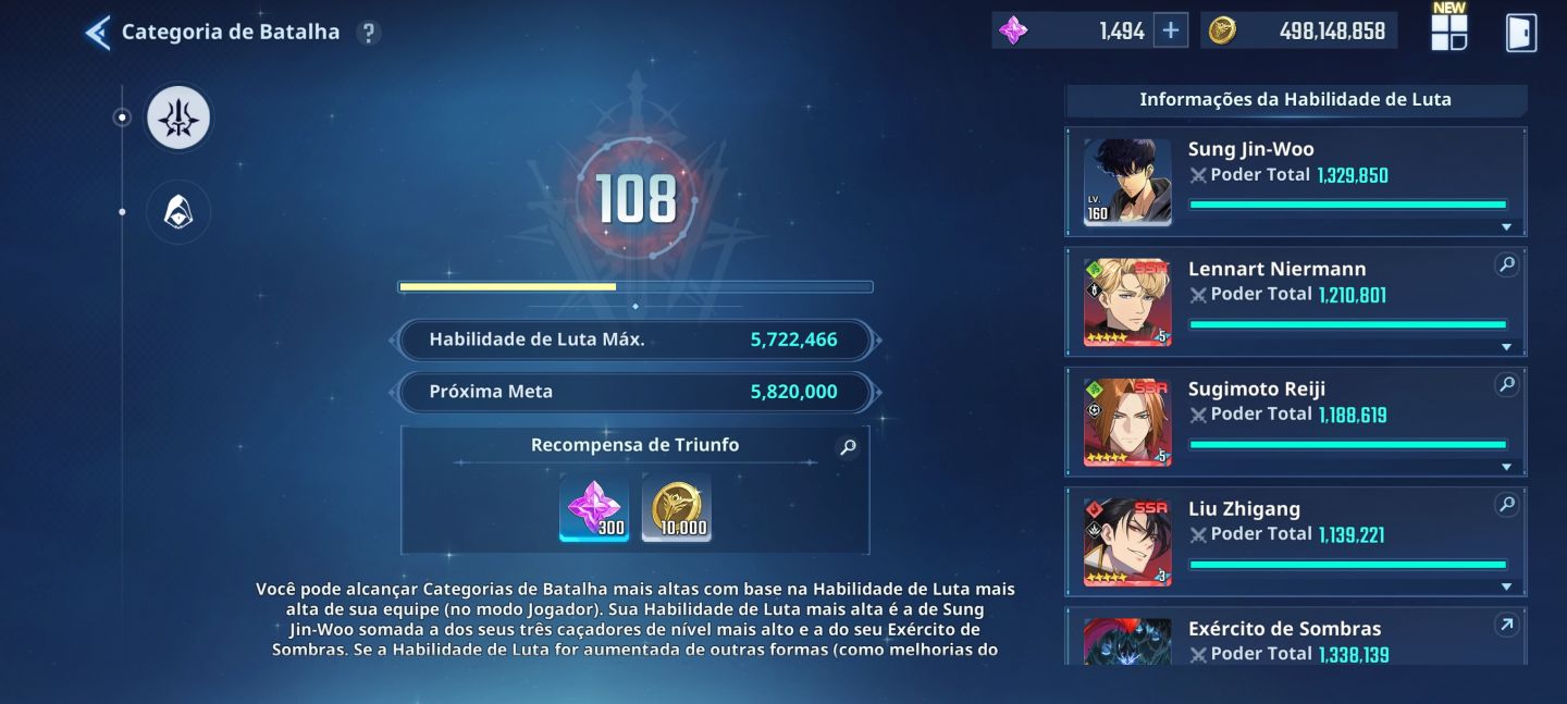 Conta Solo Leveling Arise Muito Conteúdo Liberado