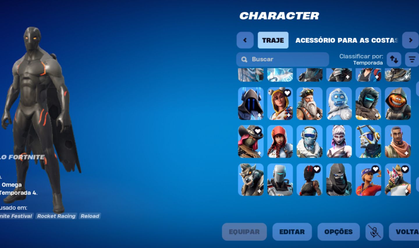Conta og com a temporada 4,5,6,7,2 full com mais de 100 skins
