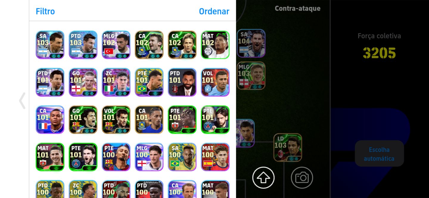 Conta muito boa para iniciantes Vozinha ao gol e jogadores Big Time