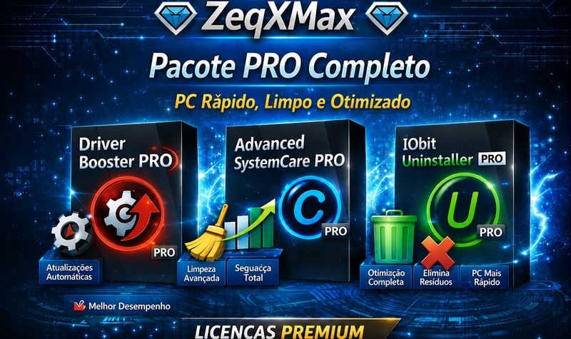 [MENOR PREÇO] DRIVER BOOSTER PRO+ADVANCED SYSTEM CARE PRO+UNINSTALL [ENVIO AUTO]
