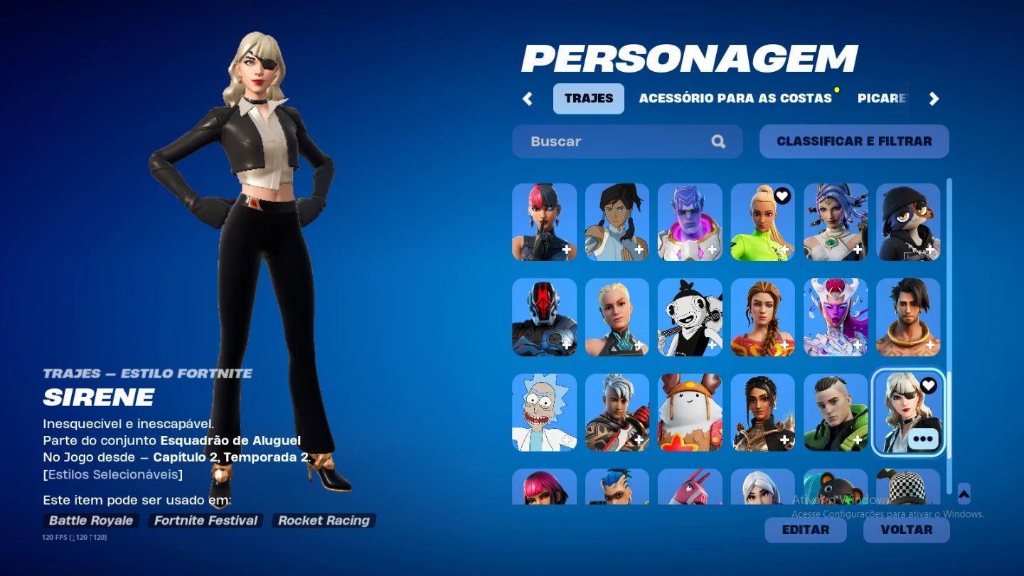 Ótima Conta de Fortnite, com Passes Desde a Temporada 6 do Cap2 Skins Tryhard.