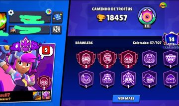18.457 Troféus | 14 Prestígios | 160 Gemas | 15 Hipercargas | 44 Skins