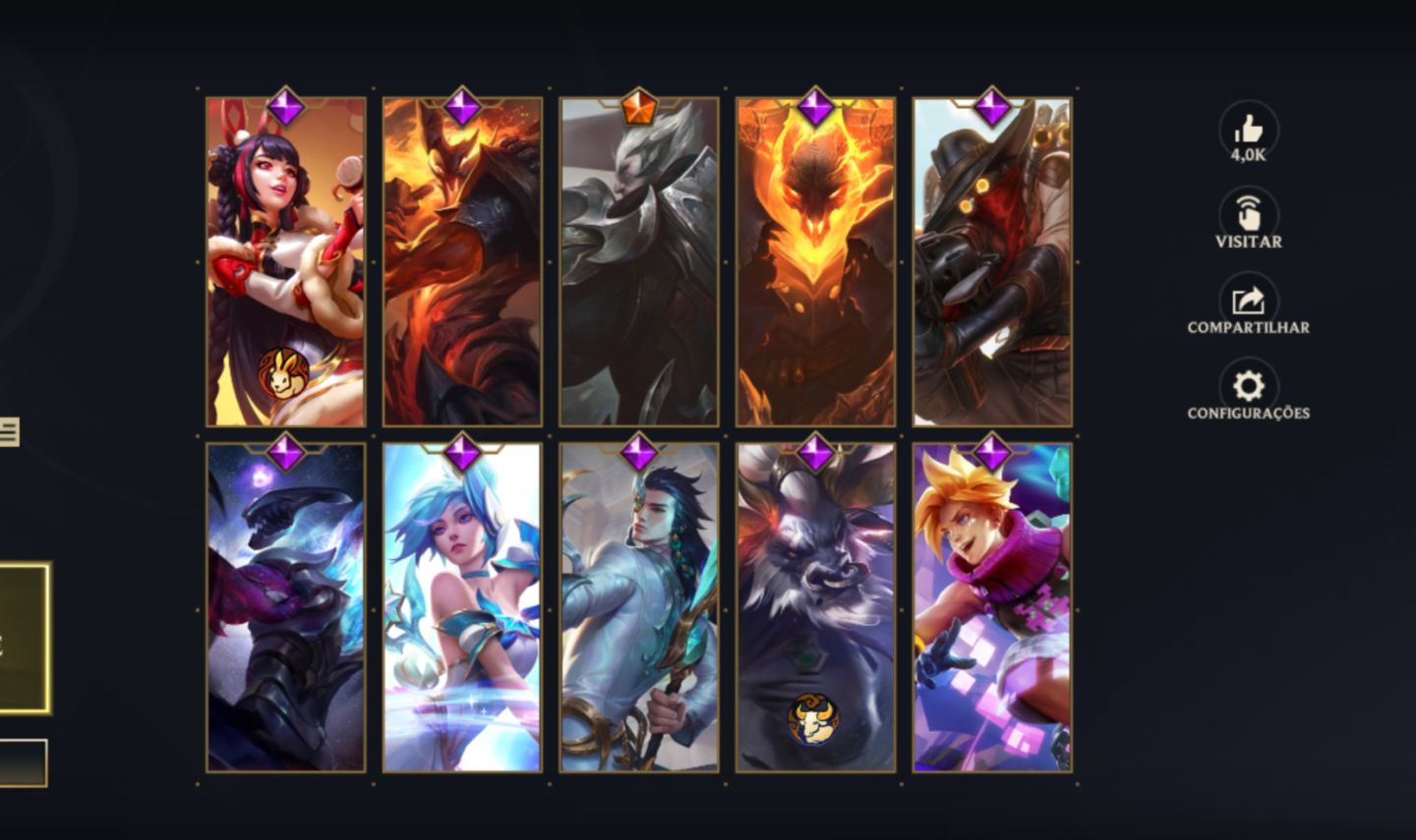 WILD RIFT - 3X MESTRE -LEVEL 135 - 37 SKINS- 1400 DIAS DE IDADE.