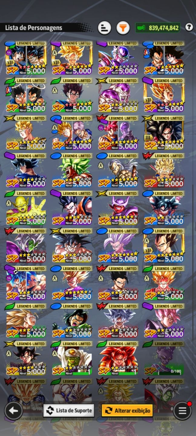 Conta de Dragon Ball Legends End Game Pronta Para Legends Festival