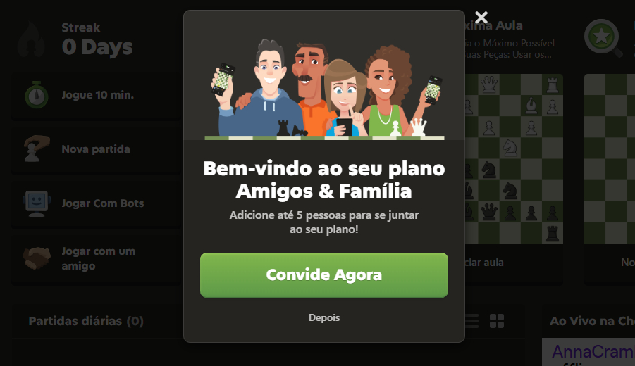 PLANO PREMIUM DIAMOND NO CHESS.COM | ENTREGA RÁPIDA | SUPORTE