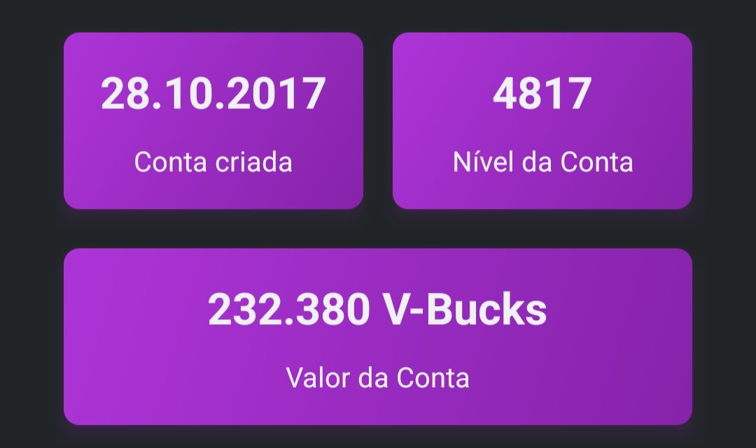 Conta Fortnite de 2017(Único dono)