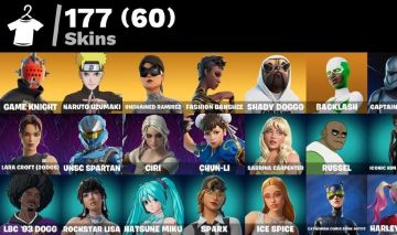 177 skins, - Sparkle DIva/Ice Breaker + conta na epic com red dead redemption 2