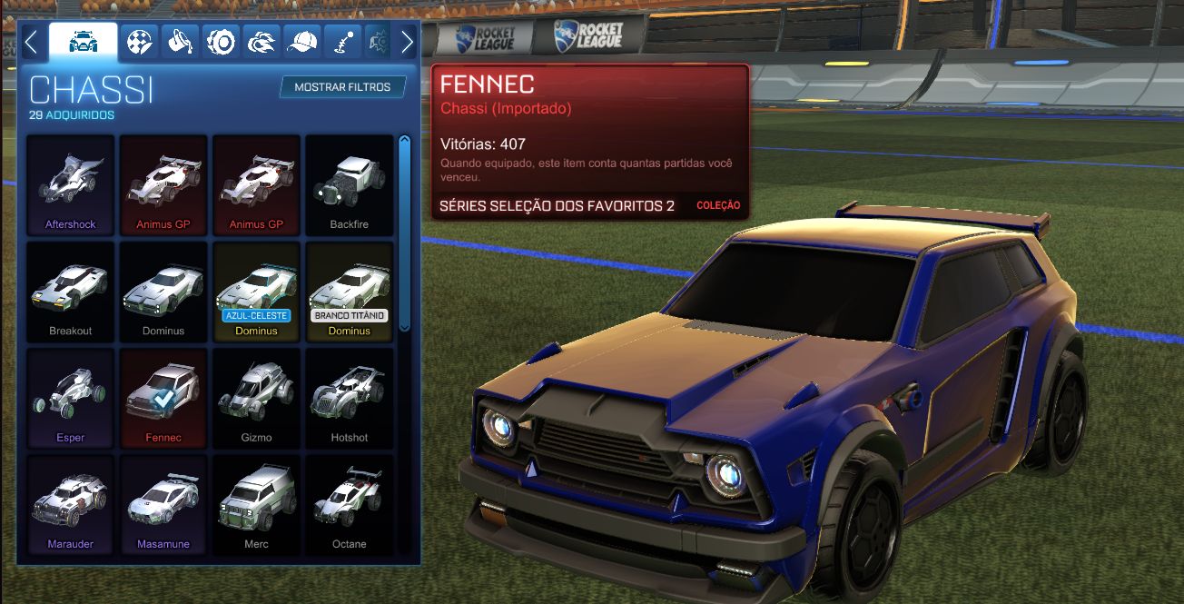 CONTA ROCKET LEAGUE COM 2 TAGS DE TORNEIO SSL + dominus branco e fennec