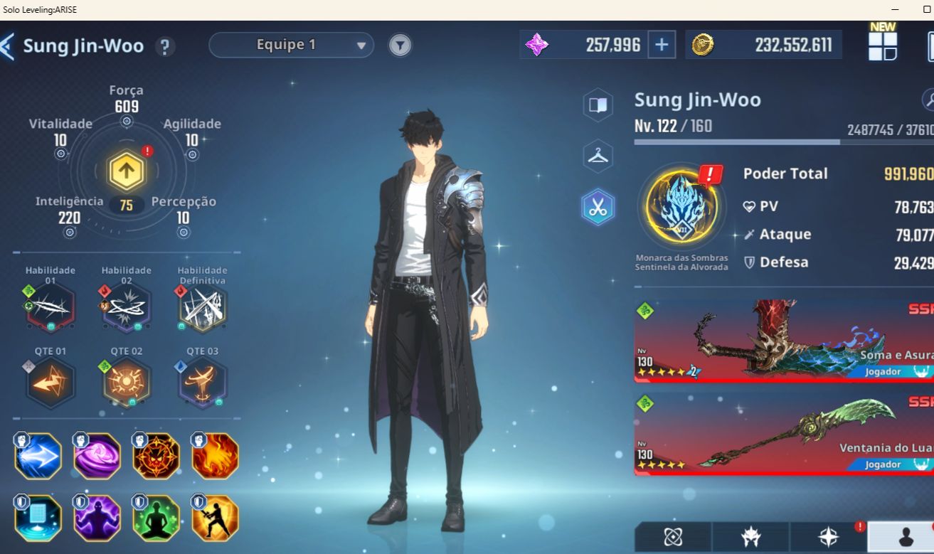 Solo Leveling:Arise conta com varios caçadores