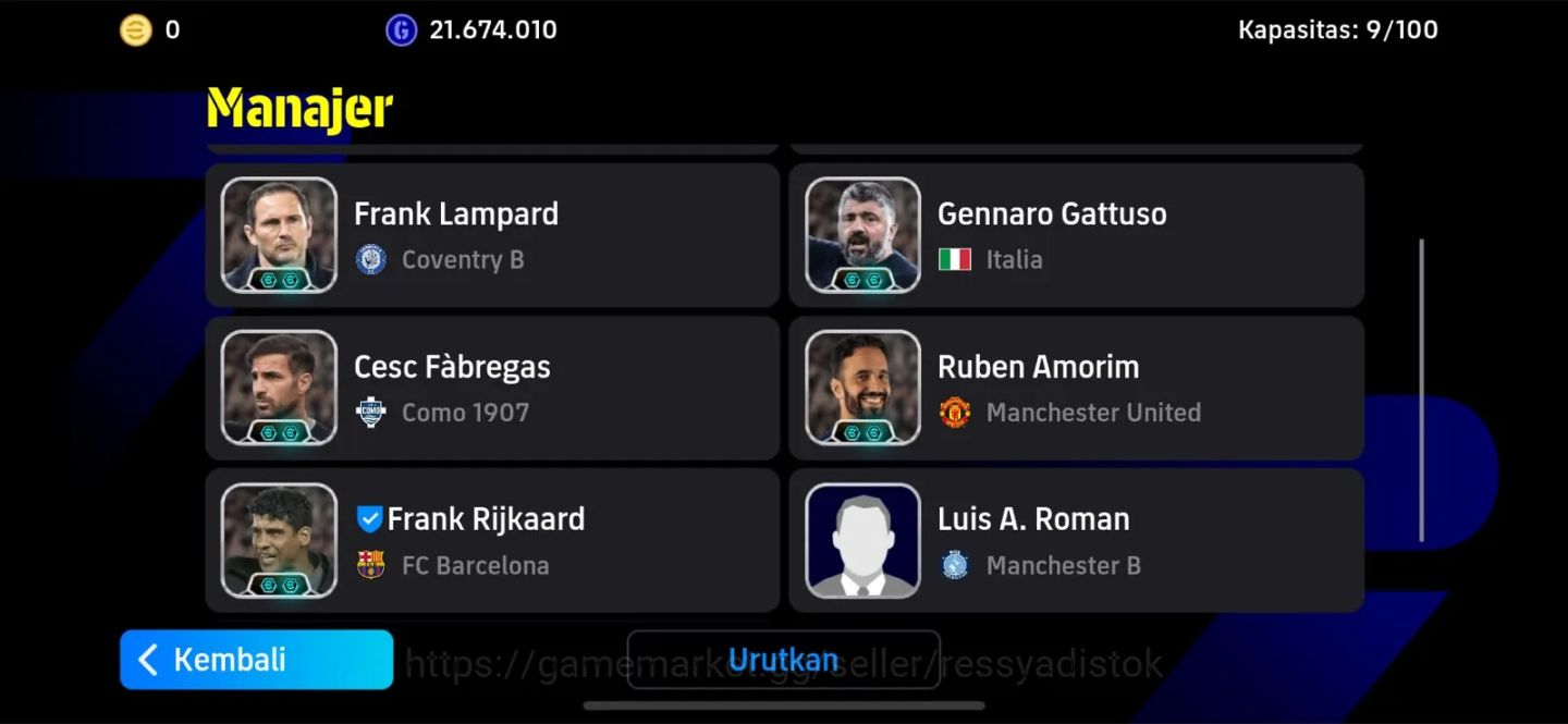 EFOOTBALL 3232 FC | OBLAK 108 | RIJKAARD 108 | VIEIRA 106 | KOLLER 105 | 21M GP