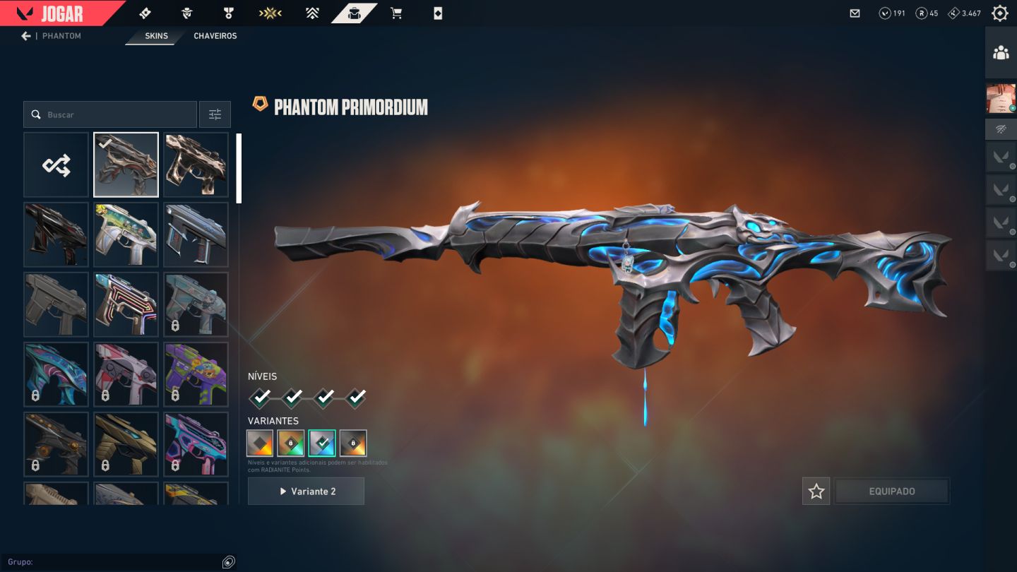 CONTA VALORANT PASSE UPADO + VÁRIAS SKINS PLAT 2