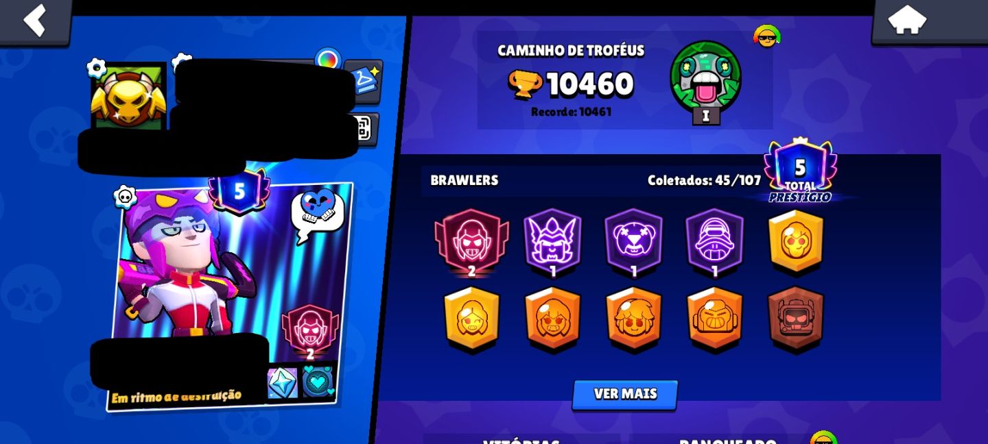 CONTA DE BRAWL STARS COM MORTIS 2400+ TROFÉUS E ENTRE OUTROS UPADOS APROVEITE!!