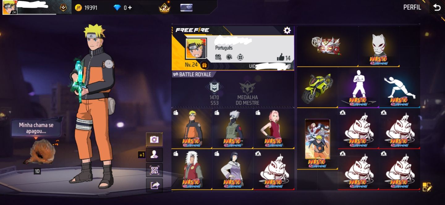 CONTA BOT NARUTO FREE FIRE
