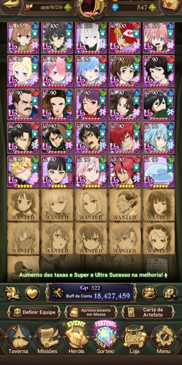 Conta 7DS Grand Cross 18kk cc box