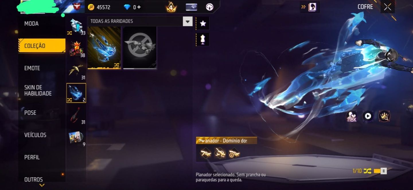 Conta de free fire recheada de coisas