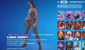 CONTAS FORTNITE COM LARA CROFT / KOR ESCOLHA UMA DAS DUAS