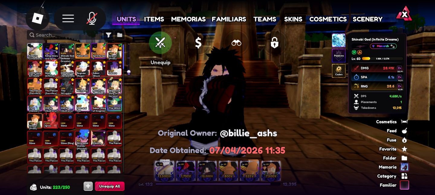 Conta roblox de anime vanguards, anime adventures, all star e outros jogos