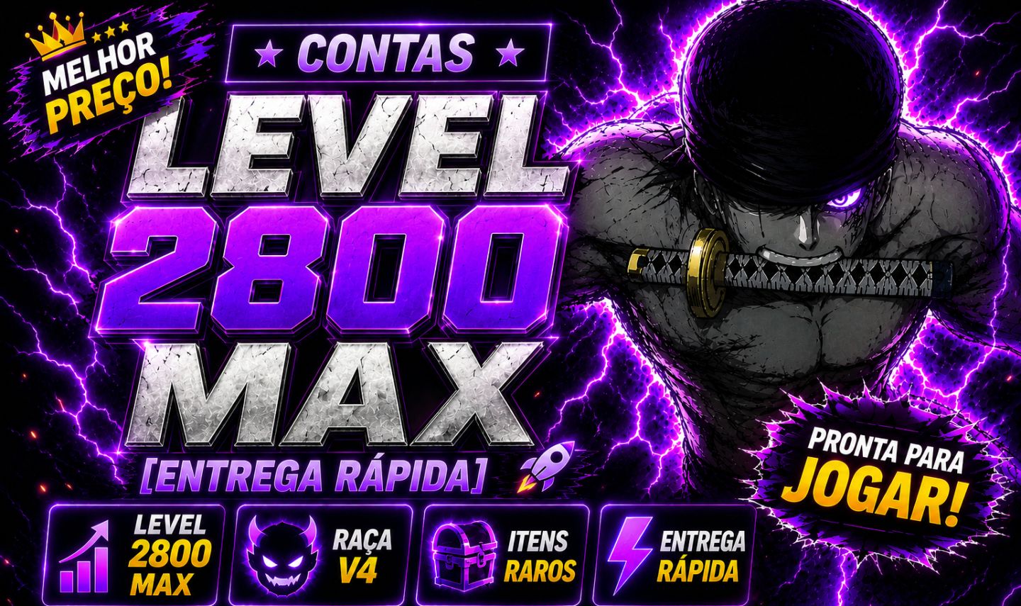 (MELHOR PREÇO) CONTAS LEVEL 2800 MAX | RAÇA V4 | ITENS RARO | [ENTREGA RÁPIDA]