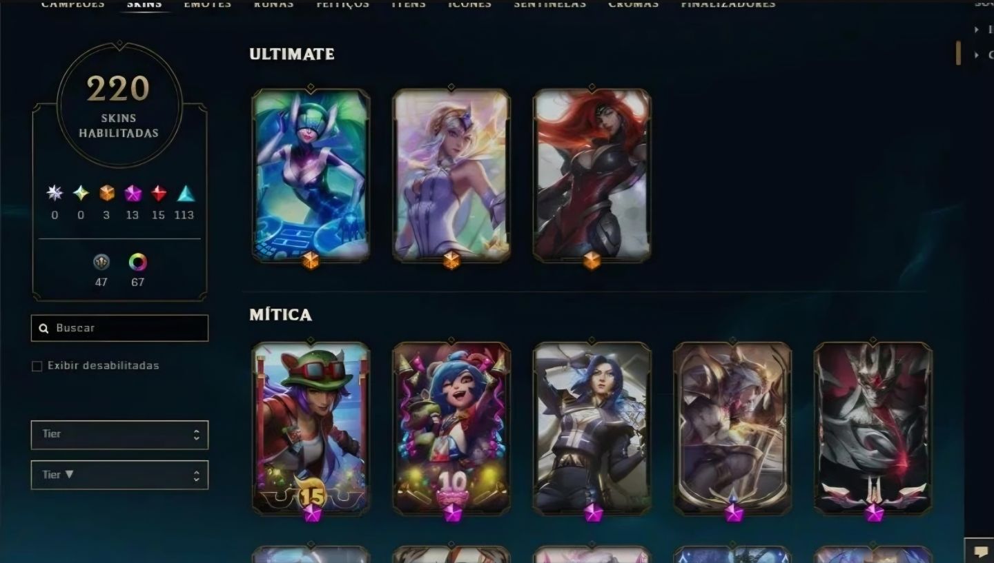 (DESAPEGO) Conta de League Of Legends com Muitas Skins!