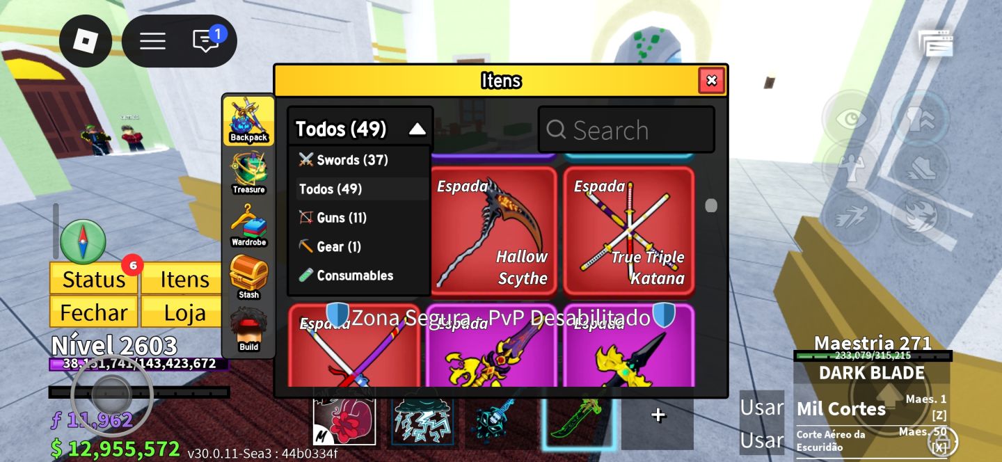Conta de blox fruits muito rara e completa