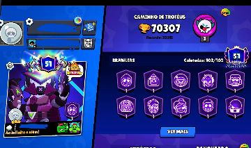 Brawl stars conta 70k +263 skins
