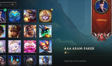 Conta ex desafiante 8x gram mestre 223 skin todas as skin células suprema
