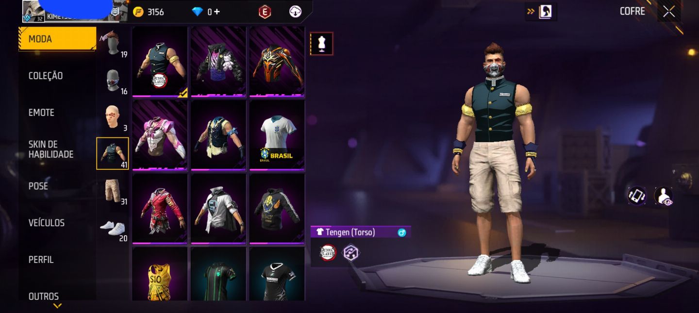 Conta de ff com 6 anos de idade e cabelo angelical