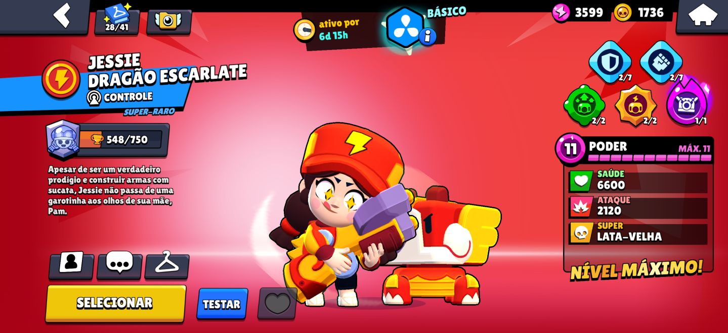 Conta de 2020 com Skins raríssimas do BrawlStars