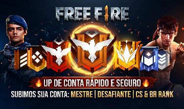 UP DE CONTA FREE FIRE | BR RANK E CS RANK | 100% SEGURO