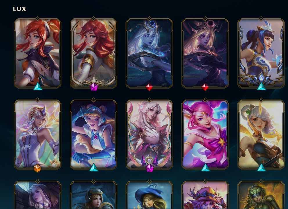 Conta LoL Nvl 706 | 494 Skins | 18 Míticas/Prestígio | 4 Ultimates Lux/Seraphine