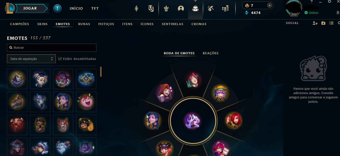(Premium) CONTA UNRANKED LOL 2015 MMR DIAMOND 159 SKINS 116 CROMAS FA