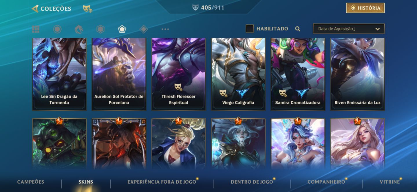 Conta de Wild Rift pra colecionador