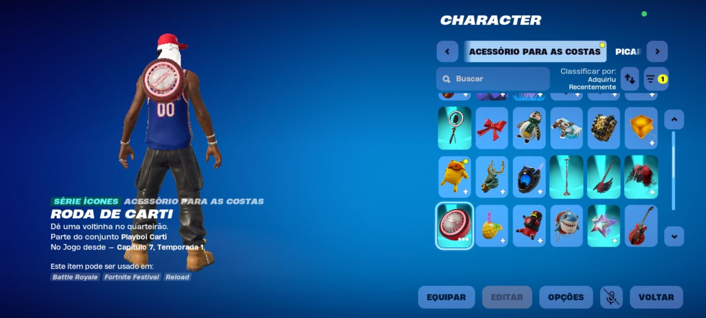 CONTA FORTNITE BUNDLE PLAYBOI CARTI COMPLETO